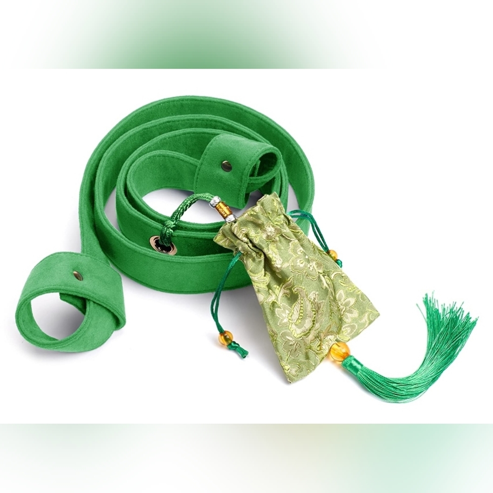 YH&GS Roller Skate Leash Shoulder Sling Strap NEW Green skates boots boards mats